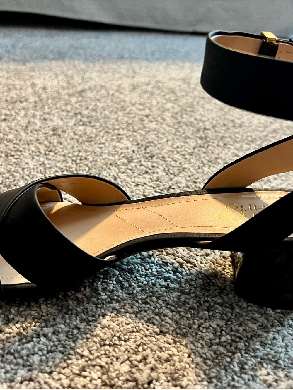 Franco Sarto Black Crisscross Open-Toe Ankle-Strap Sandals - Picture 2 of 7